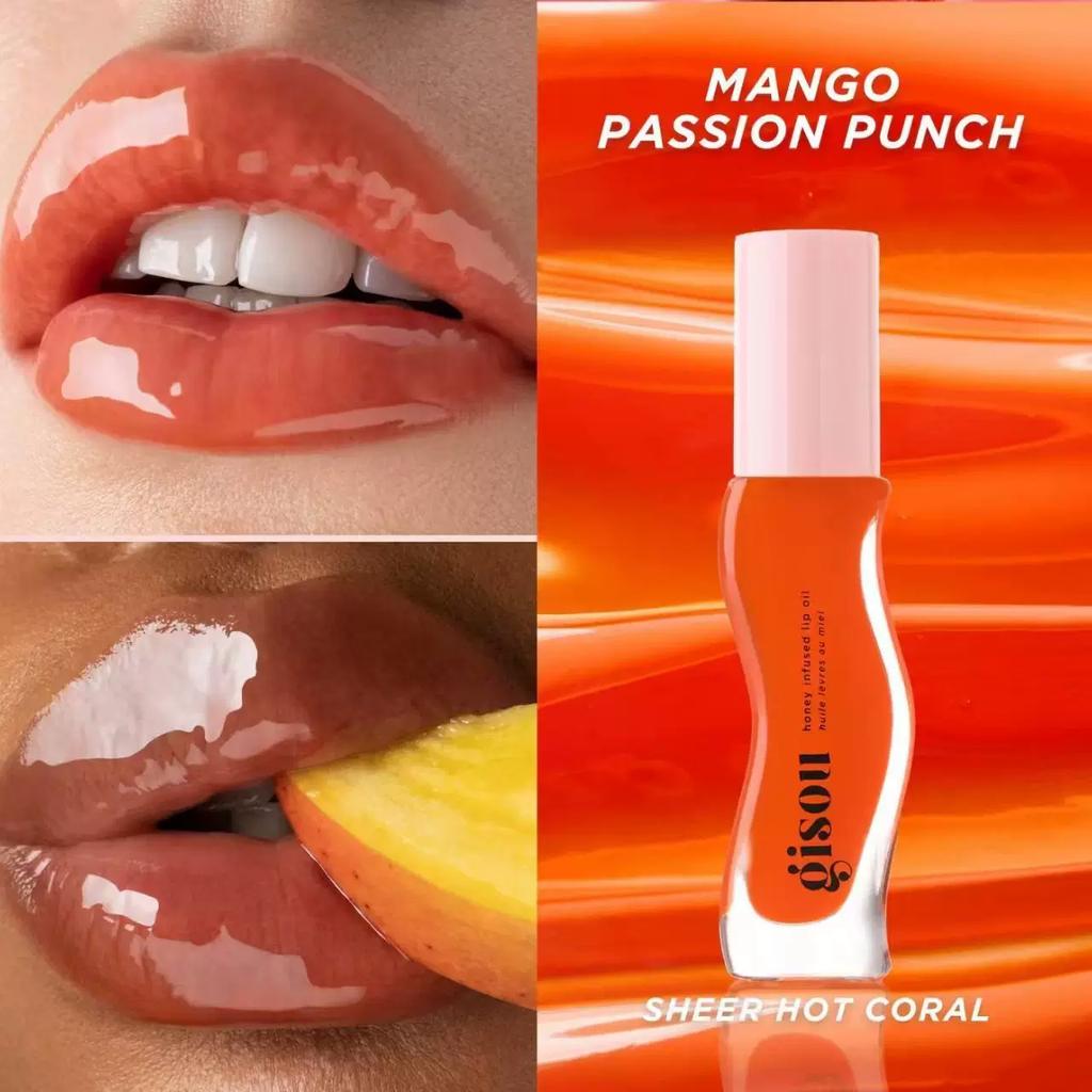 Gisouhoney Plumping Lip Oil Peach Lip Gloss in Stock Lip Oil Watermelon Lip Gloss Moisturizing Cherry Mango Moisturizing