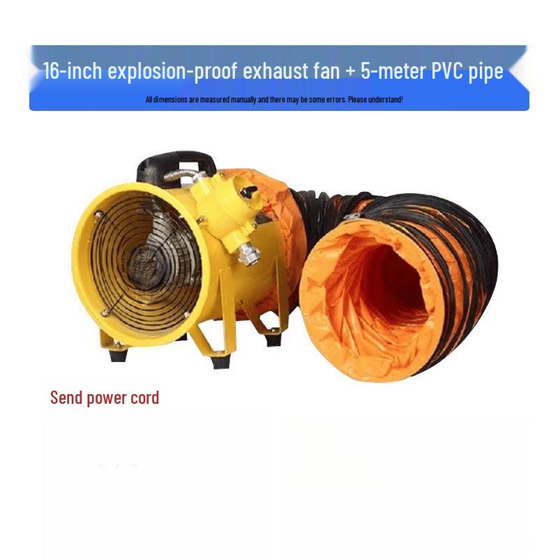 Portable Axial Flow Ventilation Fan with Duct CN plug (adapter included)