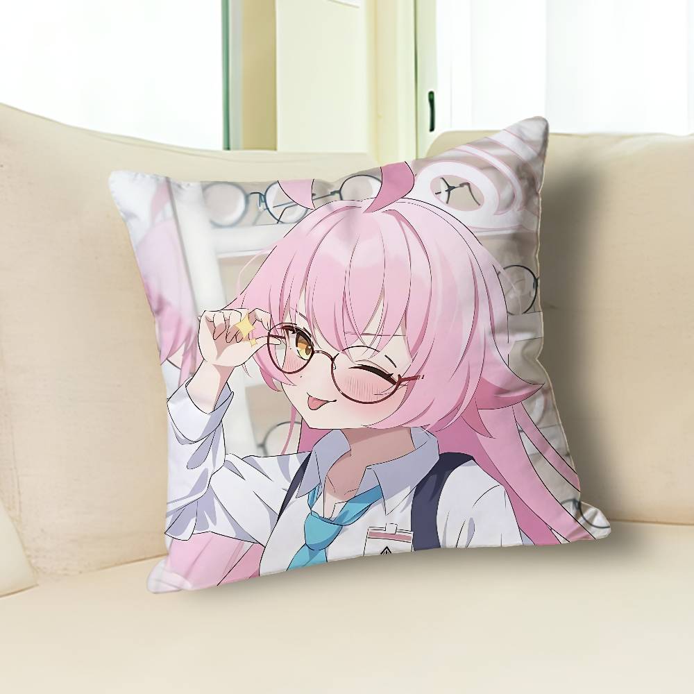 Cute T-Takanashi H-Hoshino Blue Print Pillow Case Aesthetic Bedroom Decor 30x30 40x40 45x45 50x50 60x60 65x65cm