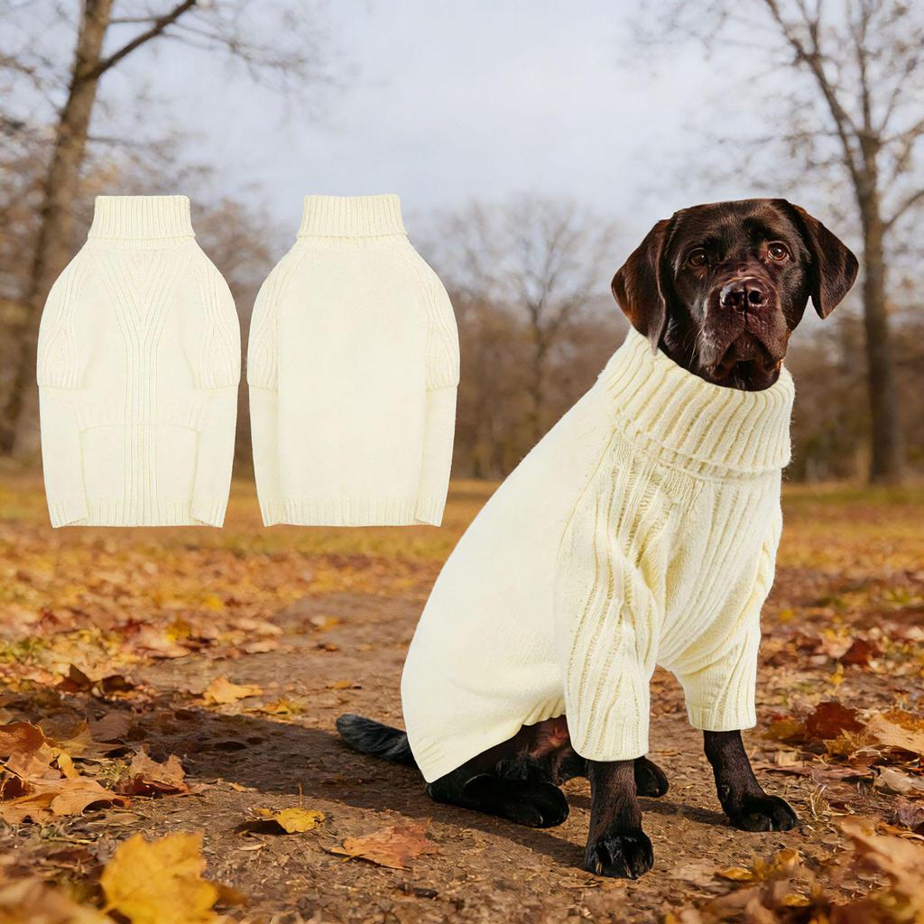 Klassischer Hundepullover mit verdrehtem Seil - Mehrfarbige Haustierkleidung