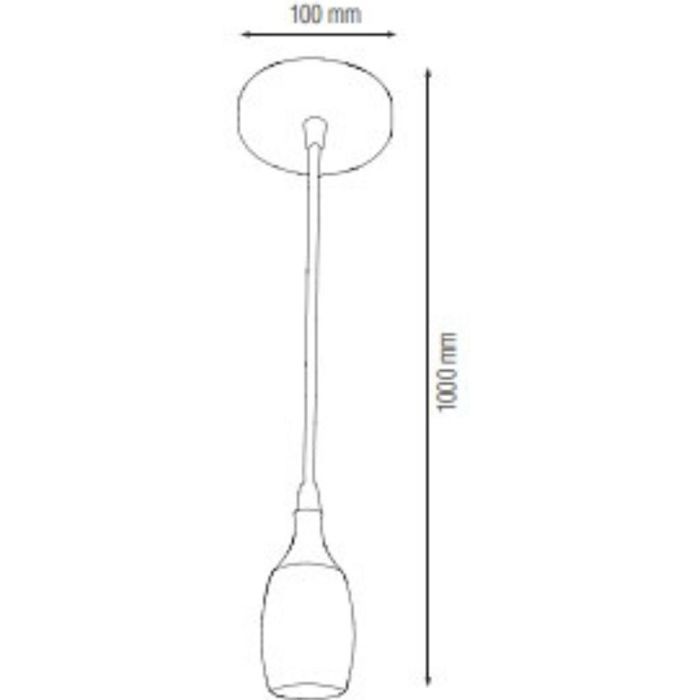 Suspension câble (1m) Weber perle noir E27 IP20 max 60W