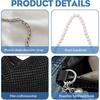 Women's Glitter Evening Bag, Black High Capacity Clutch with Zip and Removable Chain for Prom, Wedding, Party