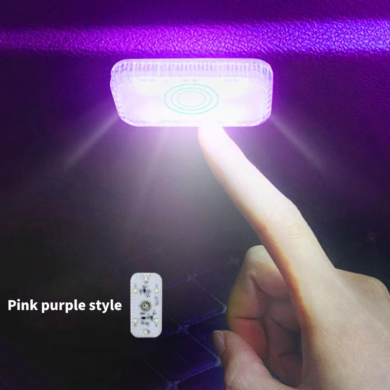 1 pc Multi Color Car Light Wireless LED Touch Light Roof Light Sensor Read Lamp Mini USB Charging Light Car Interior Accsesories