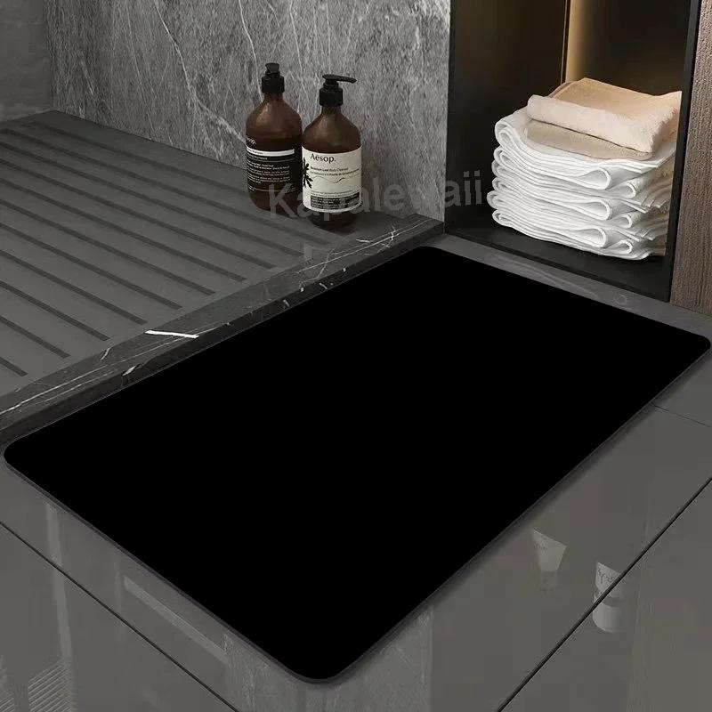 Diatomaceous Super Absorbent Toilet Carpet Bathroom Mats Earth Diatom Mud Bath Mat Door Foot Mats Bath Rubber Shower Rug Pad