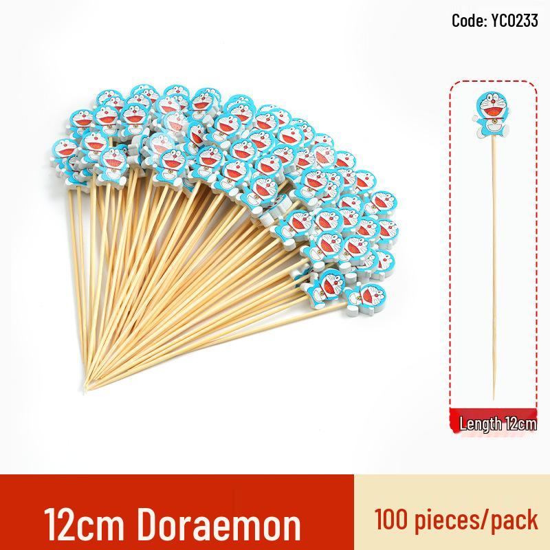 Creative Bamboo Fruit & Flower Picks for Parties, Cocktails, Burgers, & Easter Decorations