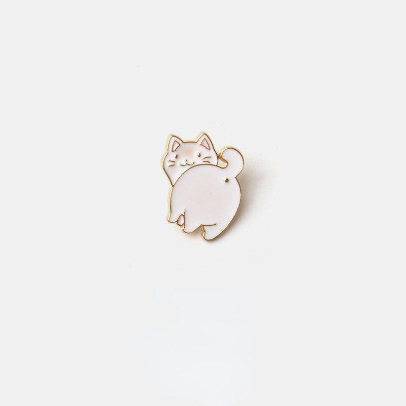 Kawaii Cartoon Katze Metall Broschen Liebhaber Paar Schwarze Katze Weiße Katze Mini Abzeichen Kinder Erwachsene Kleidung Dekoration Pins