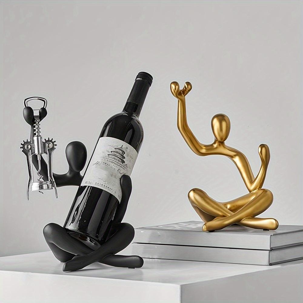 Resin Hollow Character Red Wine Rack Living Room Dining Room Decoration Wine Cabinet Sideboard Decoration Soft Decoration