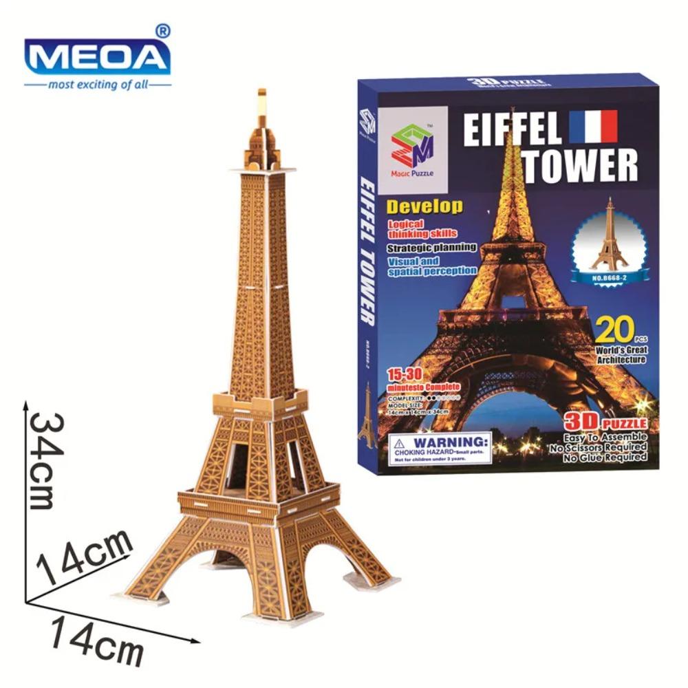 40 Tarz Dünya Ünlü Mimari Bina 3D Puzzle Model İnşaatı Yapboz Oyuncakları Çocuklar İçin Noel Hediyesi