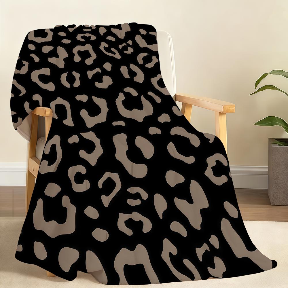 Leopardenmuster Kuhhautmuster Decke Weiche Überwurfdecke für Zuhause Schlafzimmer Bett Sofa Picknick Reise Büro Ruhedecke Geschenk