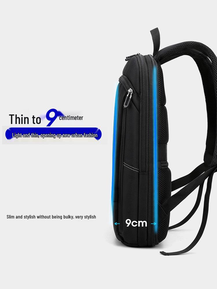 Men's Ultra-Thin Expandable Laptop Backpack - Business Travel/Student Large Capacity Bag