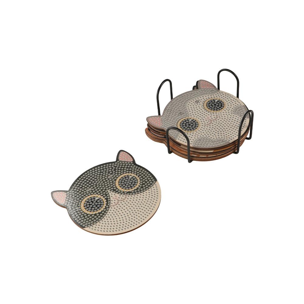 Anti Slip DIY  Painting Coasters Cartoon DIY Cat Tablemat  Friend Gift