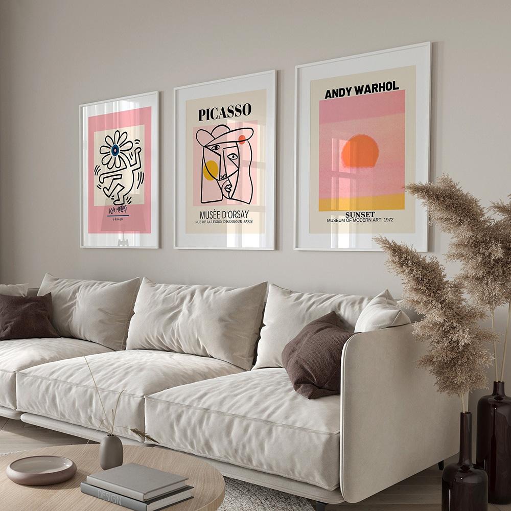 Abstract Picasso Woman Face Wall Art Andy Warhol Canvas Painting Nordic Posters And Prints Wall Pictures For Living Room Decor