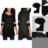 Premium Quality Stripe Trim Baseball Jersey Tops For Women In Versatile Colors