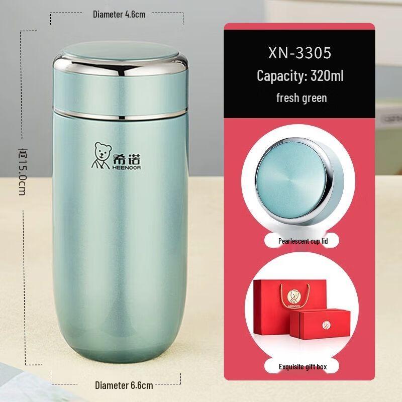 Heenoor Portable 316L SS Egg-shaped Insulated Mug