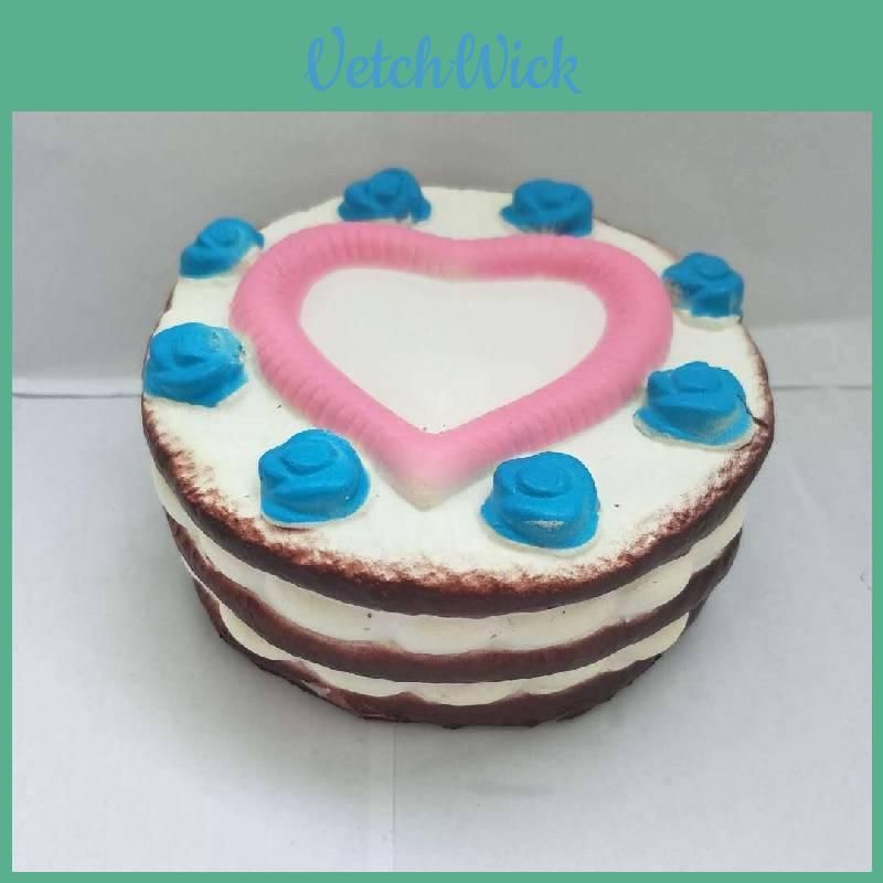 Pu Material Soft Silicone Fake Fruit Bread Cake Decorative Sculpture For Office