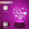 1pc Pink Light Loveyou 3D Night Light, Sweet Show Love LED Light, Bedroom Room Decoration, Atmosphere Light