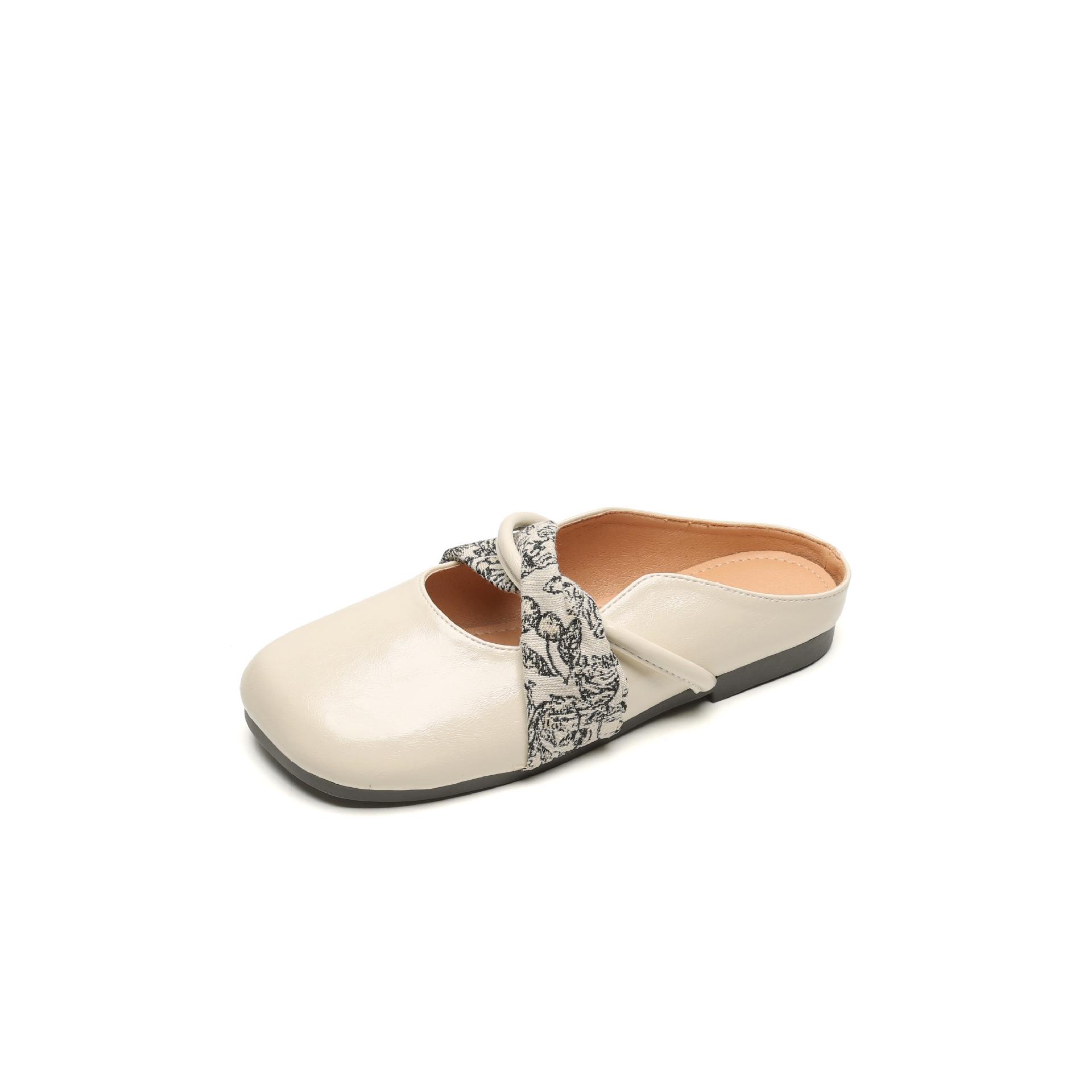 

2025 French Retro Pointed Toe Ballet Flats - Women s Summer Outdoor Half Slippers EU 39 абрикосовый