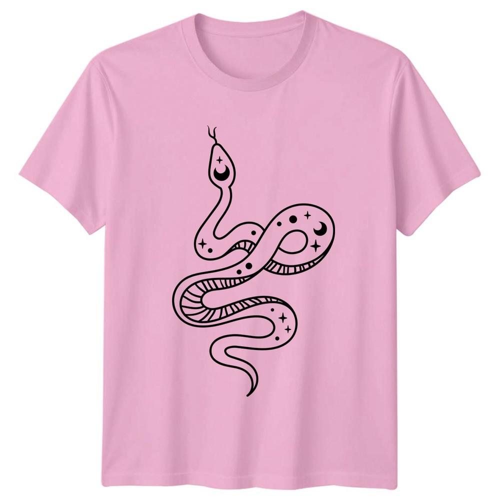 Celestial Snake Moon Stars Witchy TShirt Reptile Animal Birthday Gift