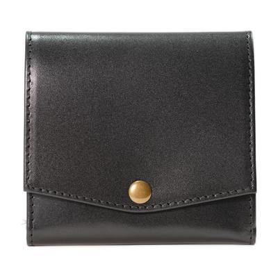 Bifold Tochigi Leather Mini and Large Capacity Men's Wallet, Small, Slim, Compact, Portable, (Tochigi-black)