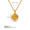 Round Heart Butterfly Necklace Gold Plated Stainless Steel Pendant Necklace Necklace