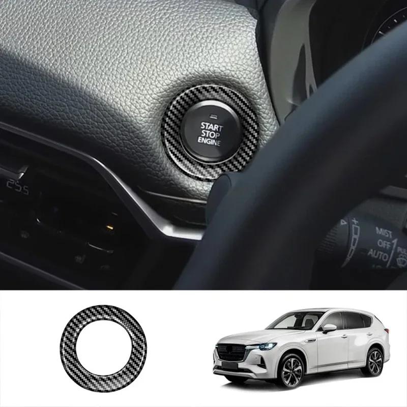 LHD RHD For Mazda CX-60 CX60 CX 60  - 2024  Car Engine Start One-Button botton Ignition Ring Trim Cover Lining Accessories