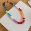 Bohemian Colorful Acrylic Beads Choker Necklace For Women Fashion Statement Clavicle Chain Aesthetic Y2K Neck Jewelry