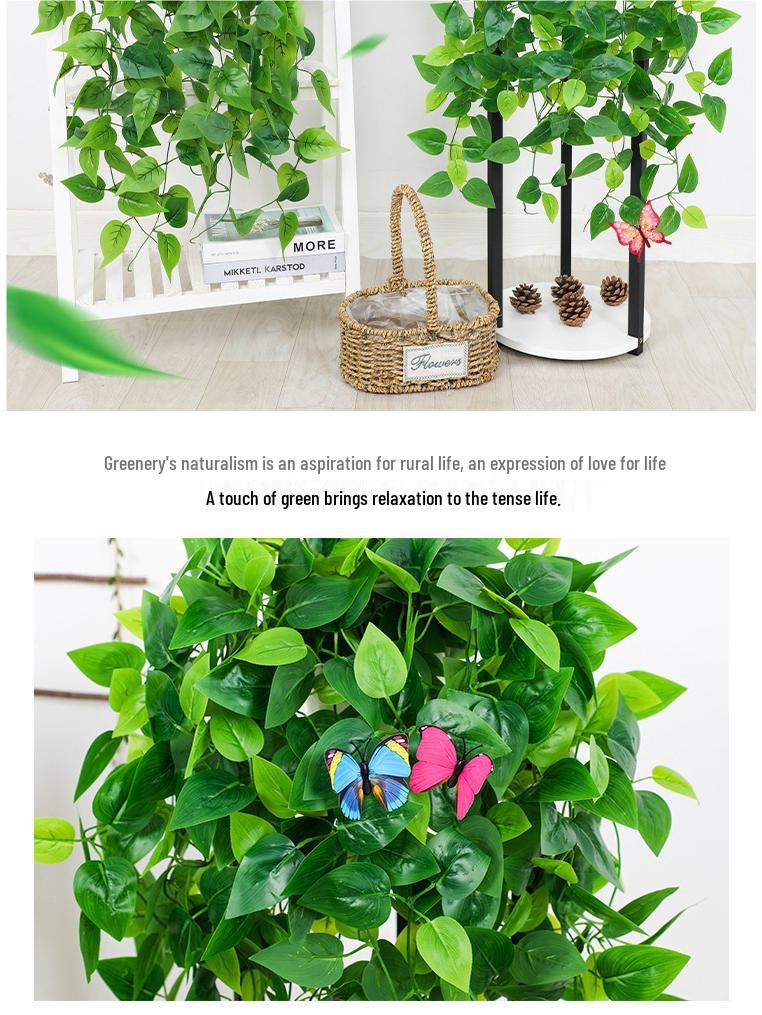 Potted Artificial Pothos Hanging Vine Greenery for Indoor Decoration