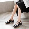 Fashion Mary Jane Platform Sandals Shallow Mouth Thick Heel 2024 New Fashion Casual Simple All-match Hollow Out Womens Shoes Summertime
