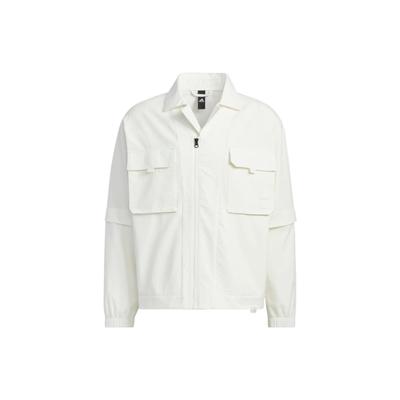 Webjacke Abnehmbare Ärmel Lässige Sportbekleidung Unisex Oberbekleidung Strahlend Weiß IA8168