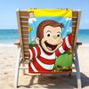 1pc Curious George (6) Beach Towel, Beach and Seaside Swimming Pool Equipment, Fashion Pattern, Rectangular, Travel Essentials