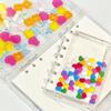 Flowing Flower/Heart Binder Notebook Color Transparent Cover Diary Book Loose Leaf Book  Gift