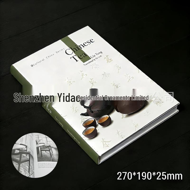Chinese Tea Classic Hardcover: Zen Decor Prop for Office & Living Room