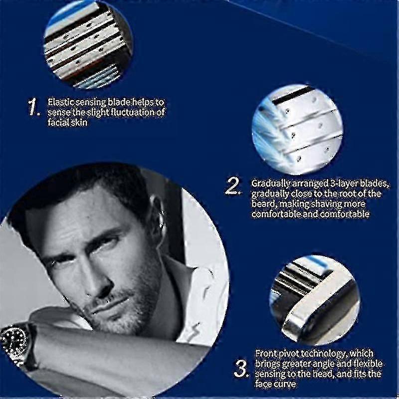 Men's Mach 3 Razor Blades Refills - 24pcs, High-Quality Razor Blades