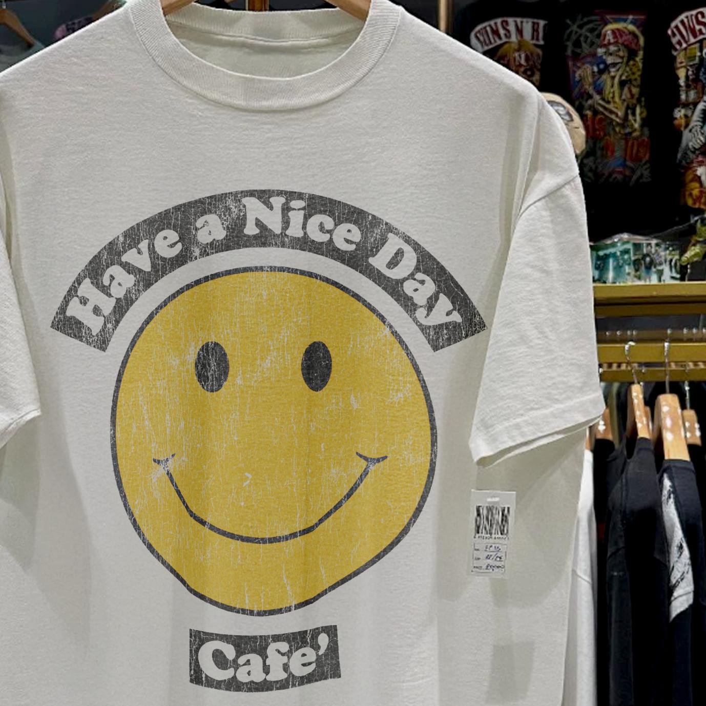 1998 Have A Nice Day  Cafe  Promo T-Shirt White XXL S