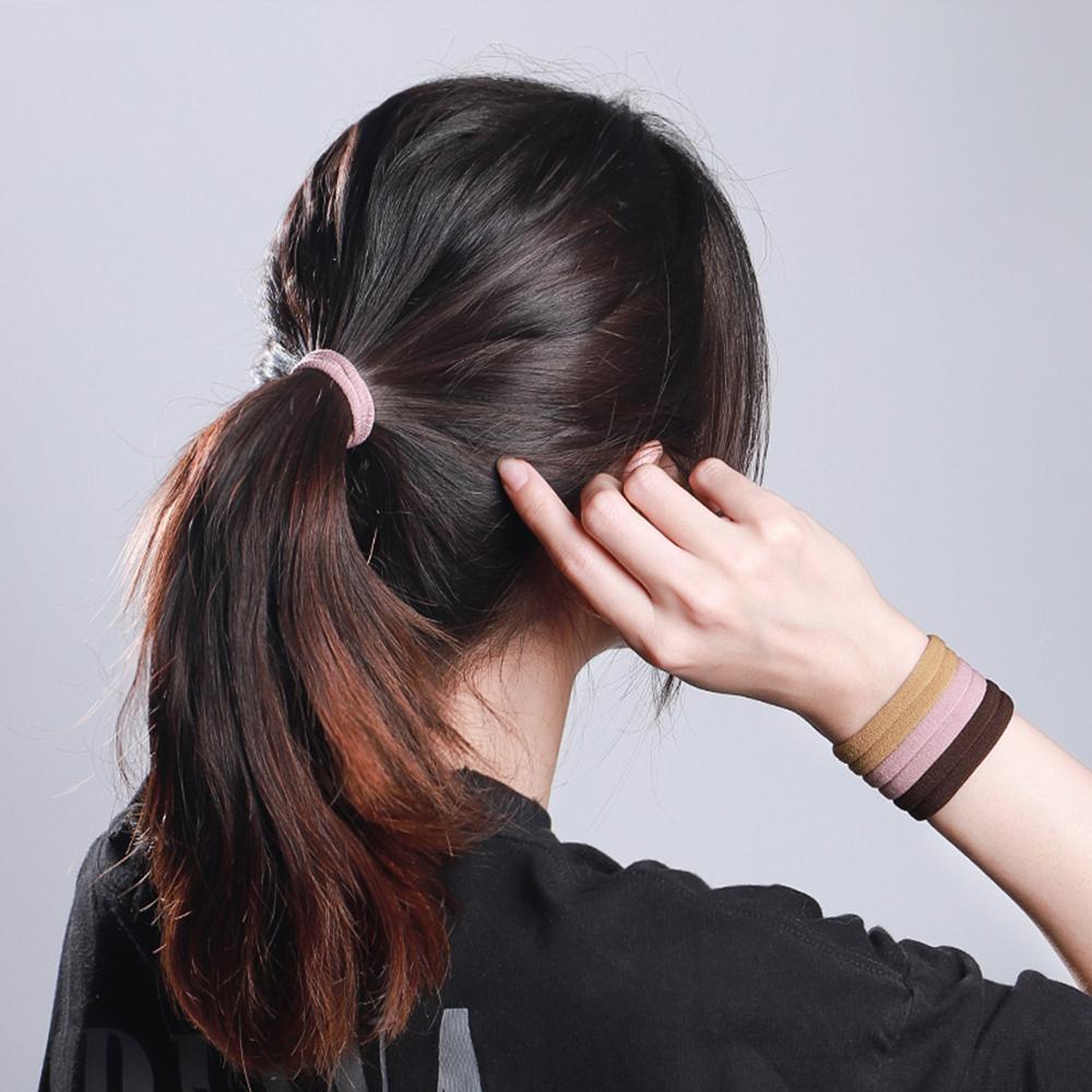 30/50PCS Women Girls 4cm Basic Hair Bands Simple Solid Colors Elastic Headband Hair Ropes Ties Hair Accessories Ponytail Holder