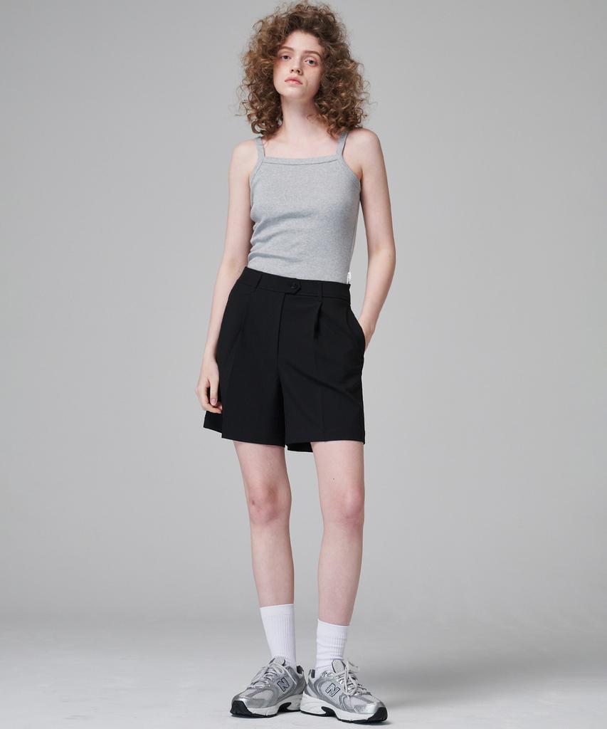 Marop 2205 Summer One-Pleat Half Pants (Black)