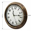 Modische Retro-Wanduhr 33cm braun leise Wanduhr Heimdekoration