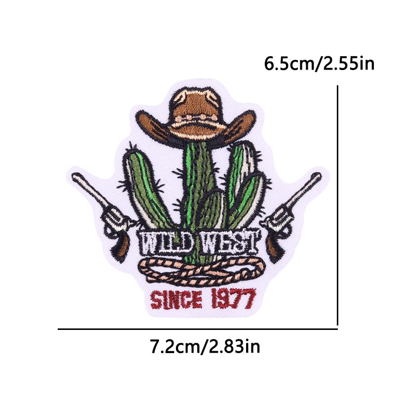West Cowboy Embroidery Iron On Patches For Clothing thermoadhesive Patch For Clothes Heroism Adventurism Patch For Jeans Sticker