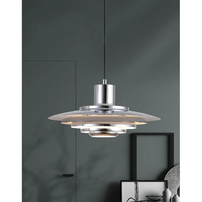 White Silver Aluminium E27 Pendant Lights Art Design For Dining Kitchen Bar Bedroom Cord Adjustable Hanglamp 110-220V