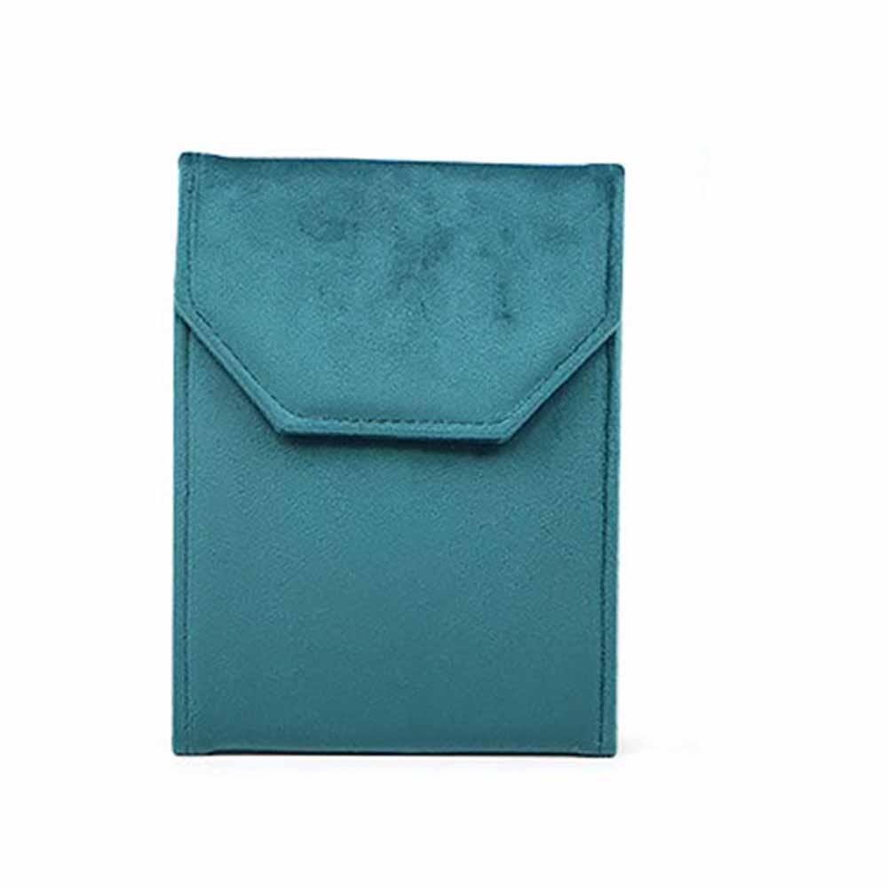 

Velvet Material Velvet Jewelry Pouch Foldable Design Snap Button Closure Necklace Organizer Bag Soft Lining Jewelry Storage Bag