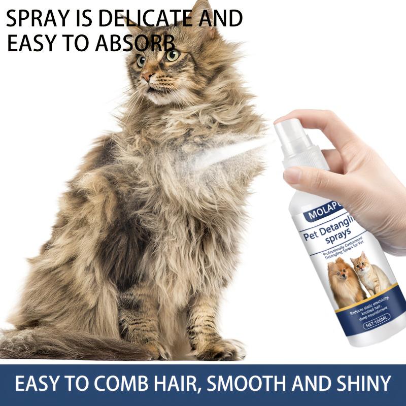 Cat and Dog Hair Tangle Prevention Spray – Leave-In Conditioner to Detangle Pet Hair. A Professional Formula Specifically Designed for Pet Grooming