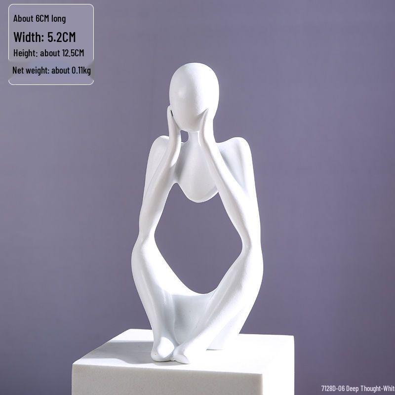 Set of 3 Modern Minimalist Miniature Ornaments for Home and Study Decor