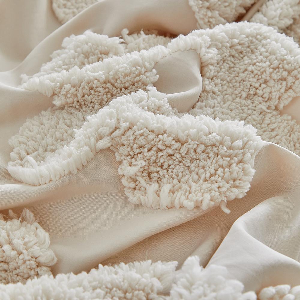 Spring Summer New Cut Flower Duvet Cover Set 2/3pcs Tufted Three-dimensional Flower Bedding Set King Queen Size Comforter Cover