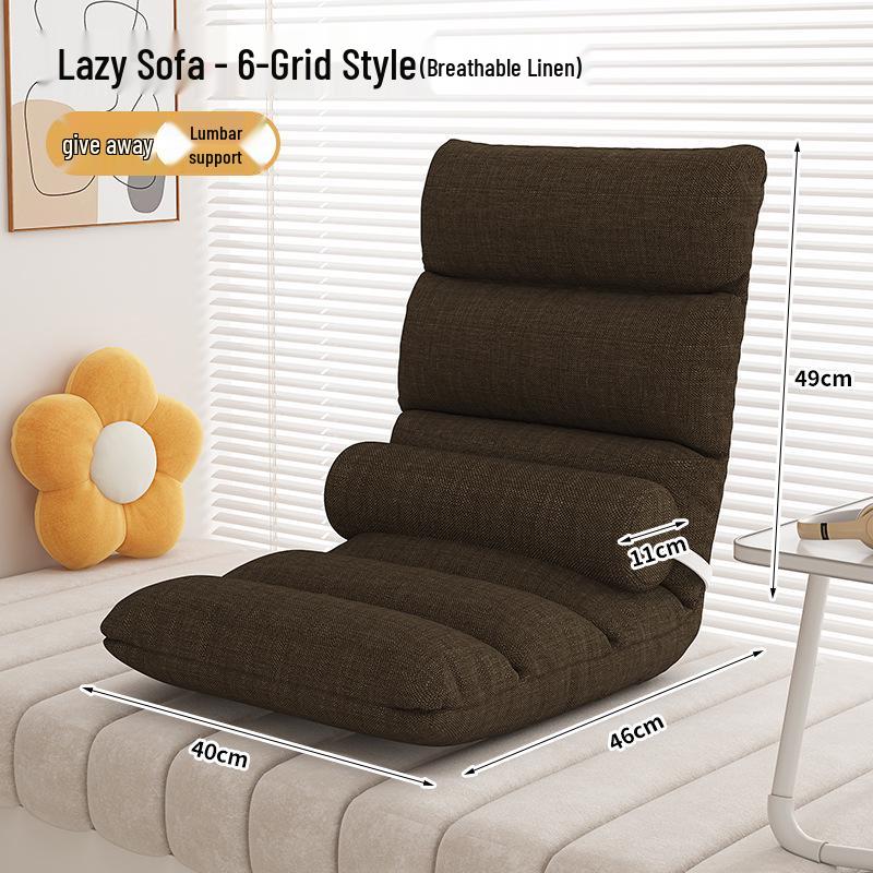 Lazy Tatami Folding Sofa Chair: Single Bed & Backrest for Dorms, Balconies, and Bedrooms