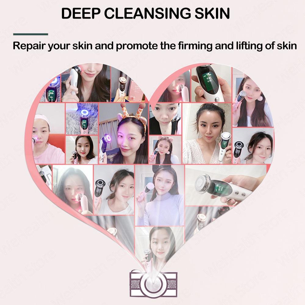 Beauty Face Massager Skin Care Face Roller Facial Cleansing Cavitation Machine Ultrasonic Cleaning Steamer Facial Lift Devices