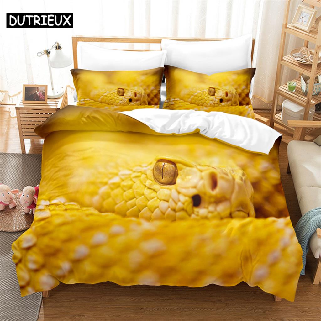 

Yellow 3D Digital Bedding Set,Duvet Cover + Pillowcase,Popular Style 2/3 pcs.(No padding No sheet) queen bedding set (135x200cm)&set