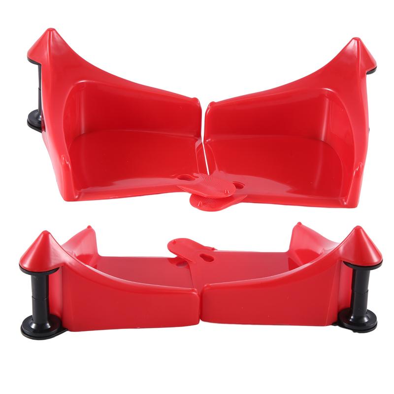 4Pcs Car Hose Guide, Tire Hose Roller for Car Washing, Tire Hose Guide , Car Tires Plastic Wash Tool-Red