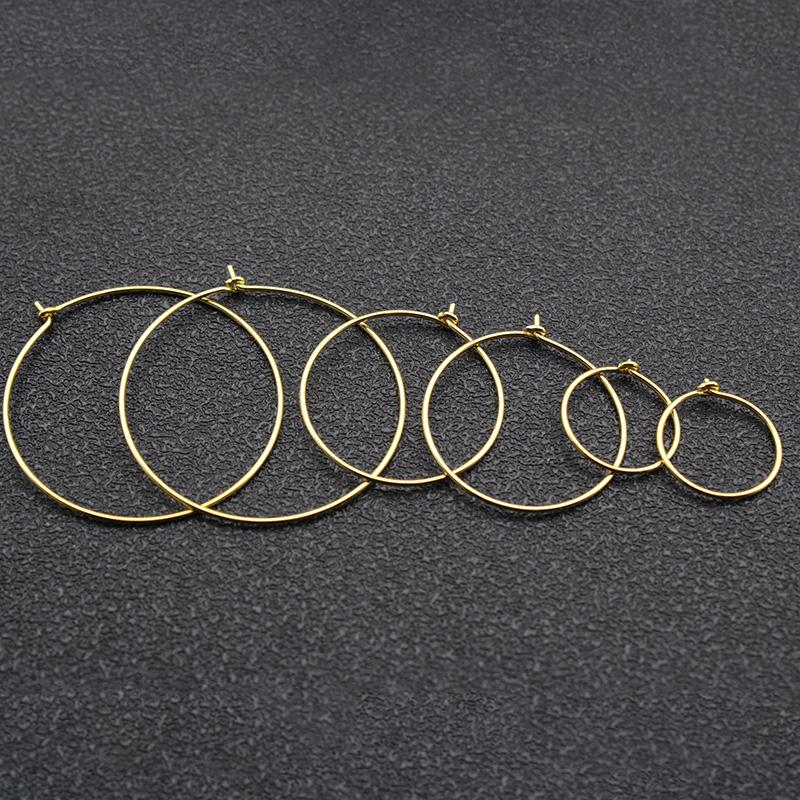 S925 Sterling Silver Hypoallergenic Earrings Big Circle Ear Wire Hoops Earrings Hooks for DIY Jewelry Making Findings Supplies