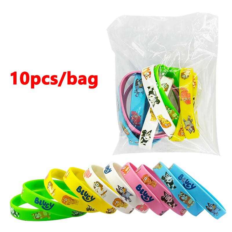 Bluey Bingo Anime Peripheral Accessories Cartoon Sports Bracelet Silicone Bracelet Wrist Strap Children Toys Gift