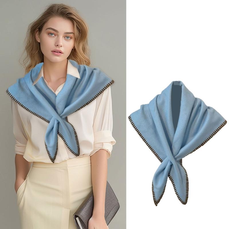 Soft Winter Shawl For Women Warm Triangular Scarf Oversized Wrap Cervical Protection Cold Weather Accessory